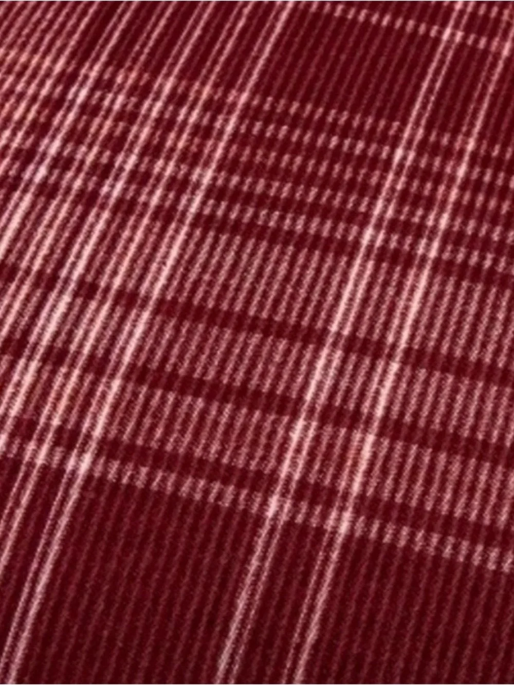 NWT Hearth & Hand Hearth Magnolia Corduroy Plaid Pillow 18x18 In Burgundy